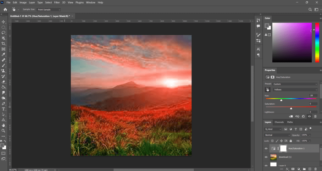 how to match colors in Photoshop